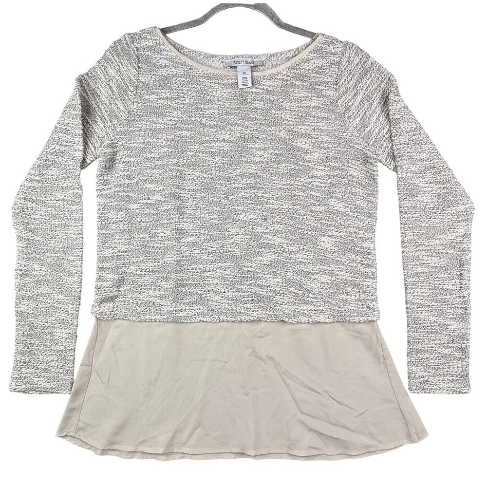 White House Black‎ Market Women's Sweater Size S Ivory Pullover Tunic